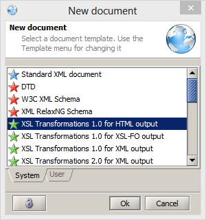 Création d'un document XSLT